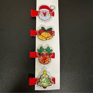 Set of 4 Christmas Hair Clips